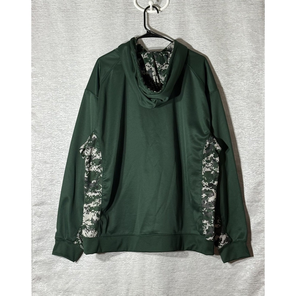 Badger Sport Mens Camo Colorblock Pullover Hoodie Tractors Green Size XL - Picture 2 of 3